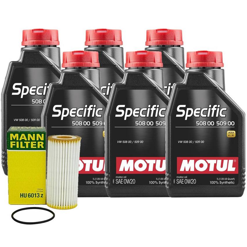 VW Engine Oil Change Kit - Motul (0W20)  (SPECIFIC 508 00 509 00)